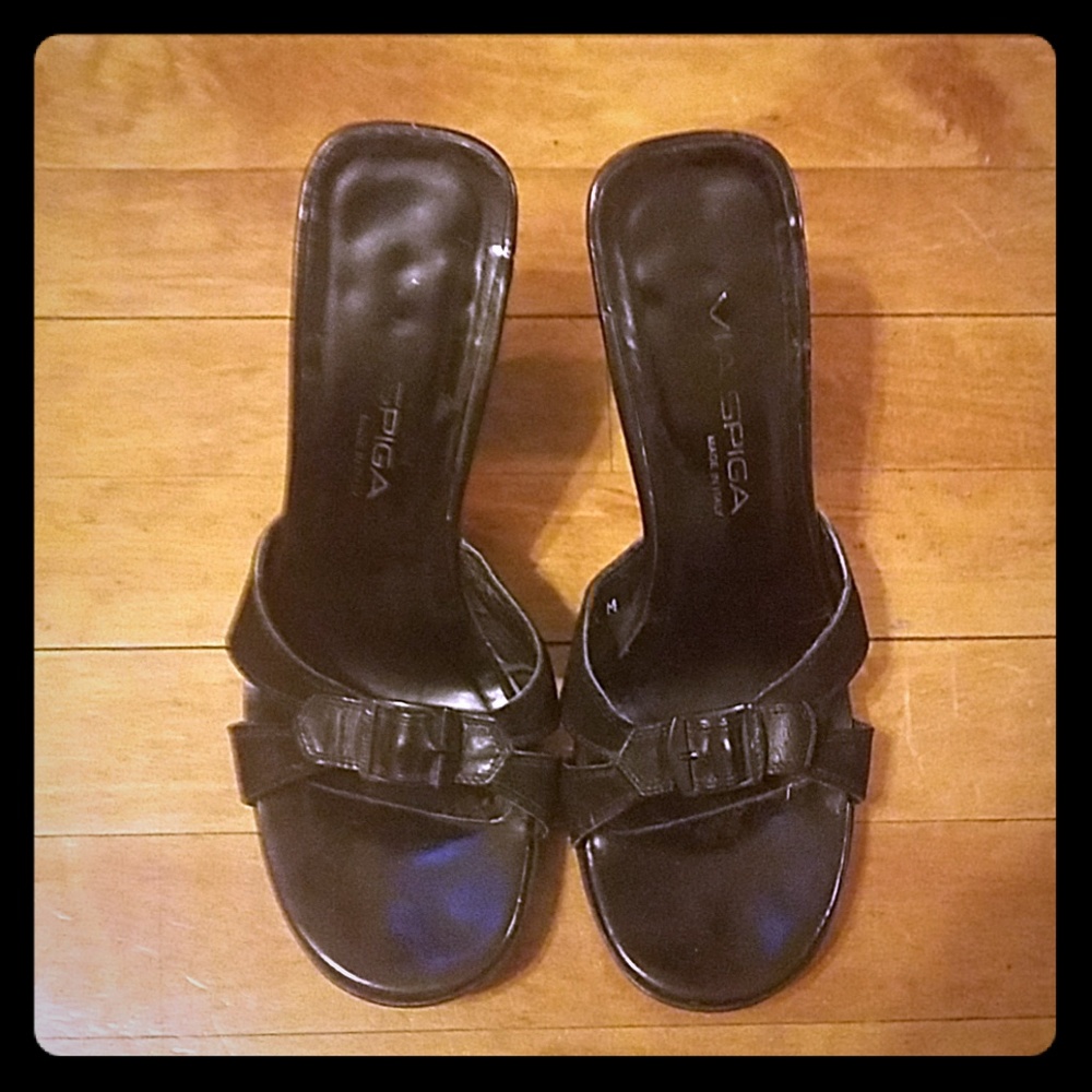 Via Spiaga semi platform heels